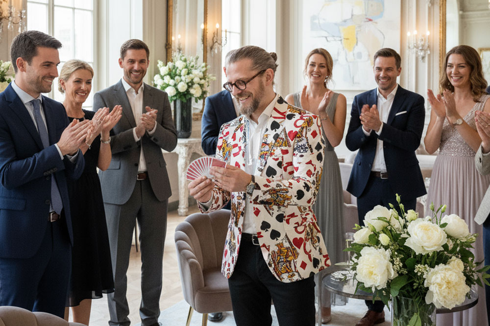 Zauberer Braunschweig bei einer Firmenfeier: Close-Up Zauberei und Entertainment